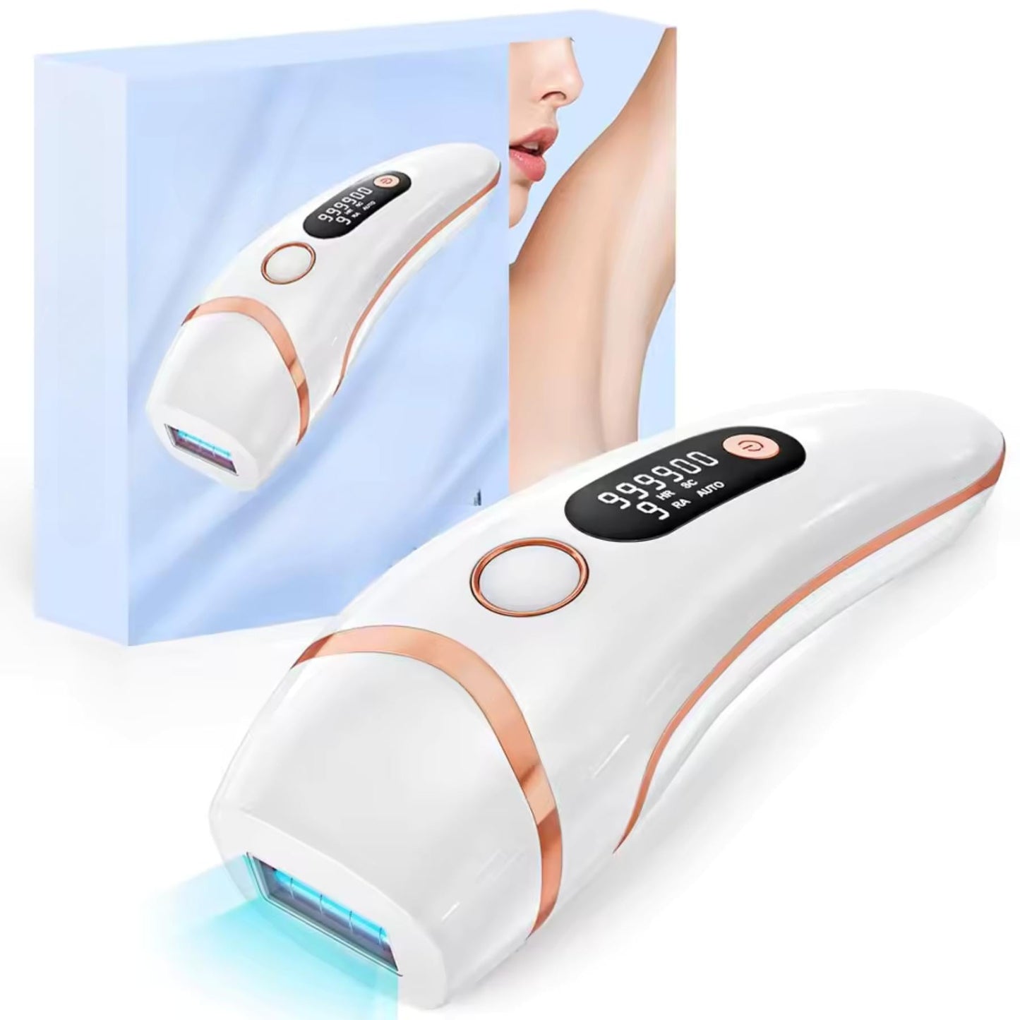 Appareil d'Épilation laser visage et corps à Lumière Pulsée – Épilation Permanente à Domicile et Transportable