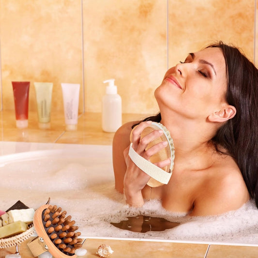 Brosse de Massage Anti-Cellulite – Soin Corps et Cuir Chevelu en Bois Naturel